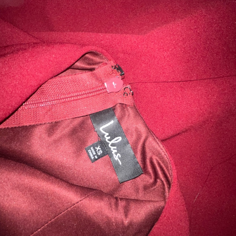 Deep red long dress -